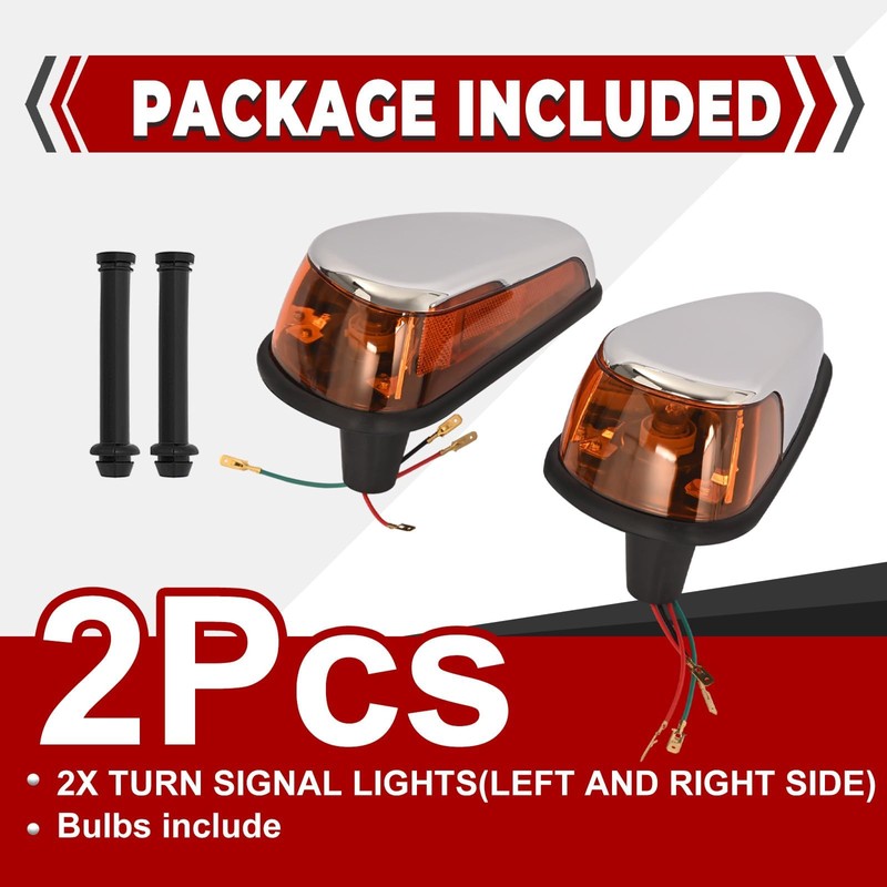 HECASA Turn Signal Light Assembly Compatible with 1970-1979 VW BUG