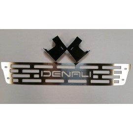 Mountains2Metal Bumper Grille Insert Brushed Stainless DENALI Edition Compatible with 2015-2019 GMC Sierra 2500 3500 HD M2M #700-130-3