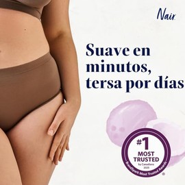 Fórmula sensible Nair Glides Away con aceite de coco, para bikini, brazos y axilas, 3.3 oz.