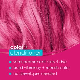 KERACOLOR Keracolor Clenditioner HOT PINK Hair Dye - Semi Permanent Hair Color Depositing Conditioner, Cruelty-free, 12 Fl. Oz.