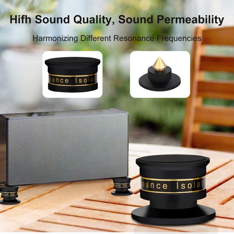 Monosaudio 4Pcs Speaker Spike Insulator Speaker Audio Insulator Aluminum Speaker