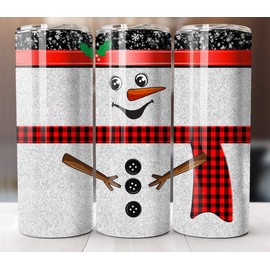 Slide Lock Snowman 20oz Christmas Tumbler Insulated Stainless Steel Cup Mug