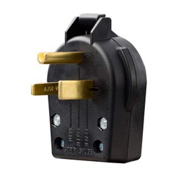 AIDA NEMA 6-30P & 6-50P, 30 & 50 Amp, 250 Volt, 3-Prong Grounded Heavy Duty Angle Plug for Compressor, Ranges, Generator, Welder Replacement Plug, Industrial Grade, 2 Pole 3 Wire, UL Listed