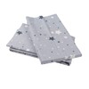2 Piece Grey Star Pillow Case Queen Size, 100% Cotton,