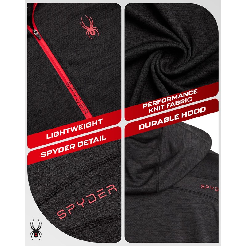 Spyder Mens Sweatshirt - Lightweight Athletic Half Zip Pullover Mens