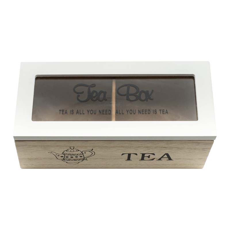 Wooden Tea Box with 2 Tea Boxes 18 x 8
