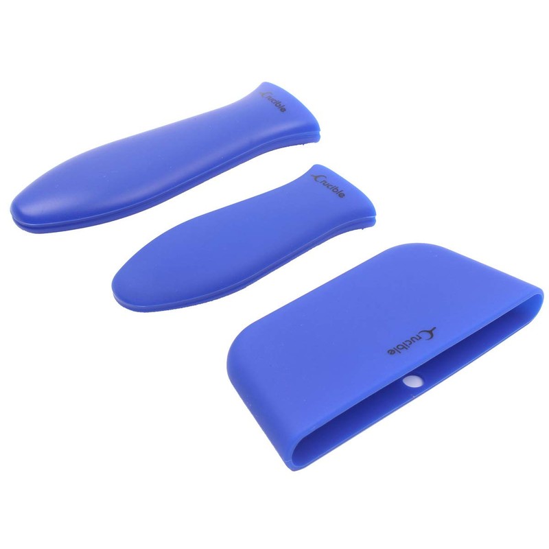 Silicone Hot Handle Holders 3-Pack Mix (Blue)