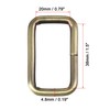 sourcing map Metal Rectangle Ring Buckles 38x20mm for Bags Belts