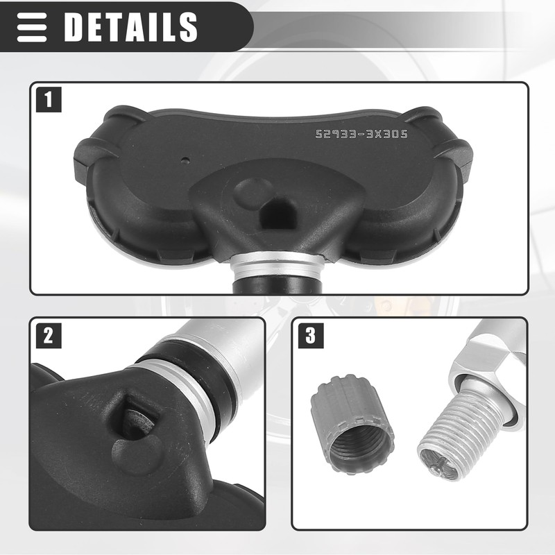 QUARKZMAN Programmed Tyre Pressure Sensor 433 MHz for Hyundai No.