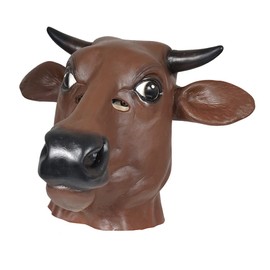 TASOGARA Halloween Animal Mask, Cosplay Latex Mask, Costume for Events and Parties (Cow)
