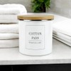 Minimalist Range Cotton Pads Storage Canister - White Metal Enamel