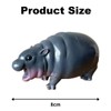 Bouncy Pork Pygmy Hippo Decorative Statue, Resin Figurine, Small Tabletop