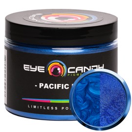 Eye Candy Premium Blue Mica Powder Pigment (50g) | Multipurpose DIY Arts and Crafts Additive | Acrylic Pouring, Woodwork, Epoxy, Resin, Bath Bombs, Paint, Soap, Fishing Lures (Pacific Blue)