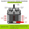 12 Volt Fuse Block, Waterproof 6 Way Fuse Box with
