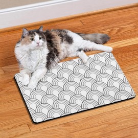 Dog Feeding Mat for Floors Absorbent, Dog Mat for Food and Water - Quick Dry Dog Bowl Mats Pet Food Mat, Floors Non-Slip Waterproof Dog and Cat Placemat Boho Pet Supplies 12" X 20"