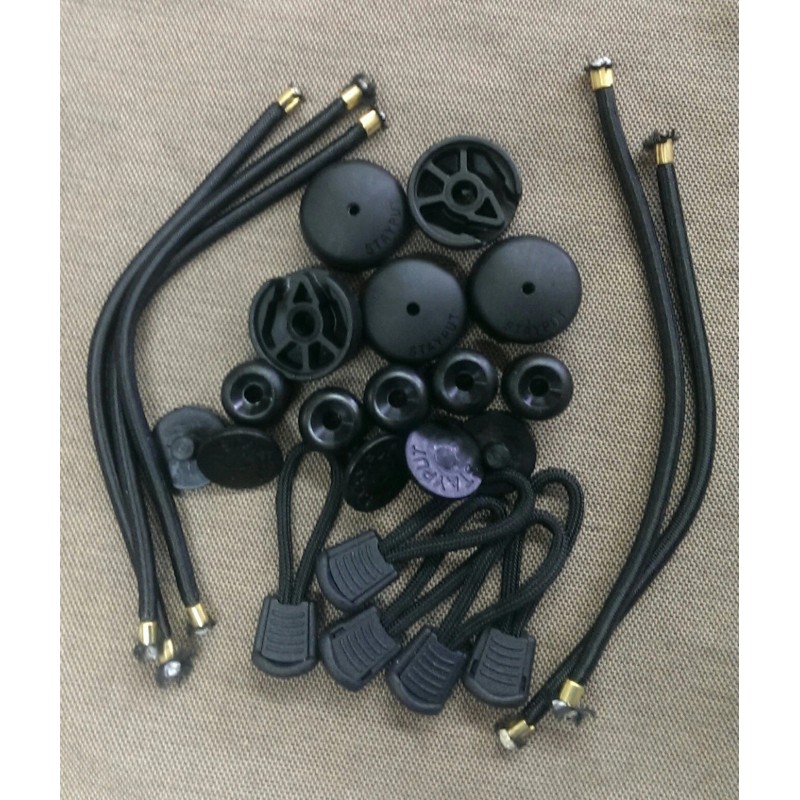STAYPUT 10 BLACK STAYPUT Bungee Shock Cord Clip Loops Boat