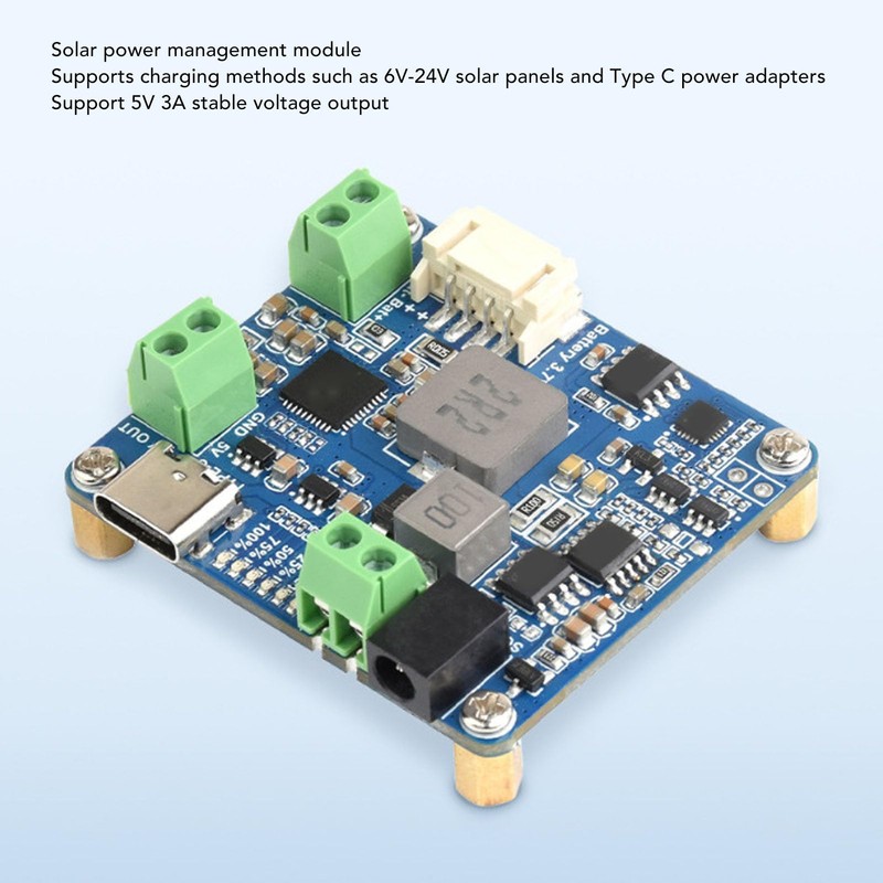 GOWENIC 6V-24V Solar Power Manager, PCB MPPT 5V 3A Output