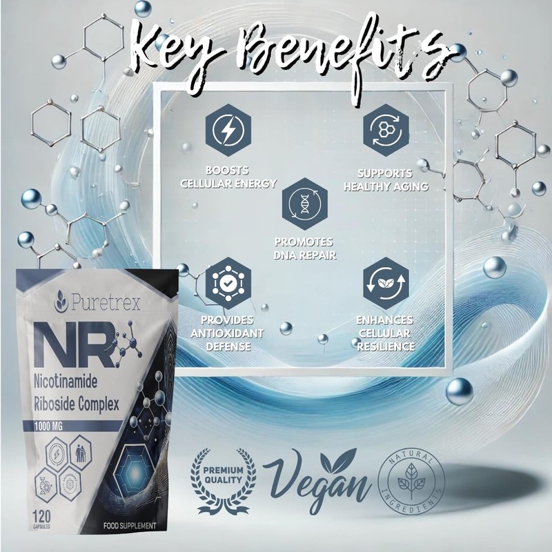 PURETREX NR Nicotinamide Riboside Complex 1000mg - High Potency Cellular