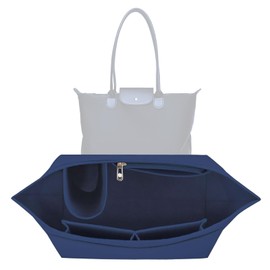 BOOSHMall Organiser for Longchamp Bag, Bag Insert Organiser, Multi Pocket Handbag Insert, Purse Accessories for Compartments, Gifts for Women, Dark Blue, M