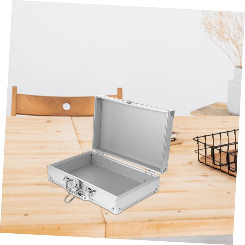TEHAUX Aluminum Alloy Storage Box Portable Briefcase for Tools Documents