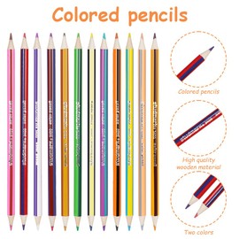 OFFCUP Colored Pencils, 12pcs Professional Watercolour Pencils, Colouring Pencils for Adult, Soft Core, Sketching Drawing Pencils Set Art Supplies for Kid Beginners, Color Pencils for Students
