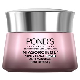 PONDS Crema Facial Antimanchas* Noche Bright Miracle Ultimate Clarity con Niasorcinol, uso de noche para una piel luminosa y tono uniforme 50 g