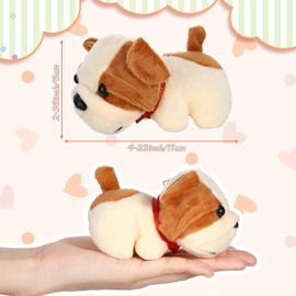 12 Pcs Cute Stuffed Animal Toy 4 Inch Mini Plush Mermaid Tiger Turtle Puppy Pig Alpaca Cat Ornaments Stuffed Doll Keychain Handbag Pendant for Birthday Party Favors DIY Home Decor(Dog Style)