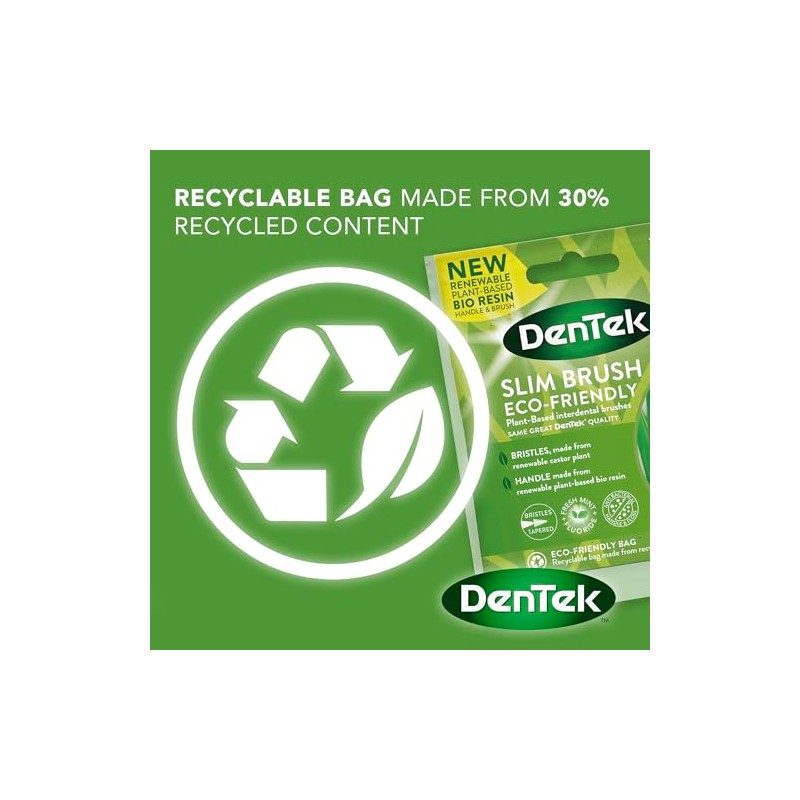 DenTek ECO Slim Brush Mint Flavoured Interdental Brushes (ISO1) for