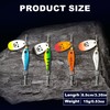 Bombrooster Fish Shape Spinner Baits with Treble Hooks, Wide Blades