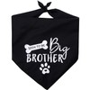 Big Brother - Bandana reversible para perro, diseño triangular, Negro