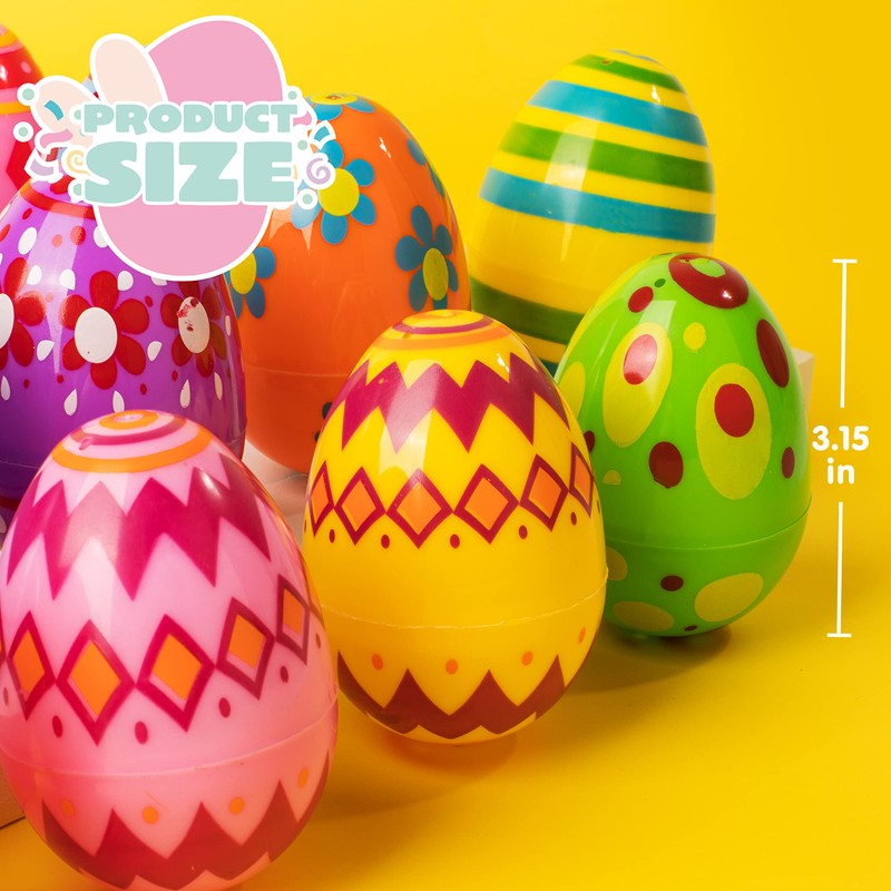 JOYIN 3" Printed Eggs, Pack of 18