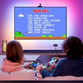 EleBikk GameBoy Mini Game Console, Retro Game Console, Supports 2 Players and Can Be Connected to the TV, Pre-Installed with 800 Classic Games, 3.5 Inch LCD Screen, Mini