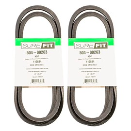 SureFit Deck Drive Belt Replacement for Husqvarna 532110884 110884 GT180 Garden Tractors 1/2" X 95.27" 2 Pack