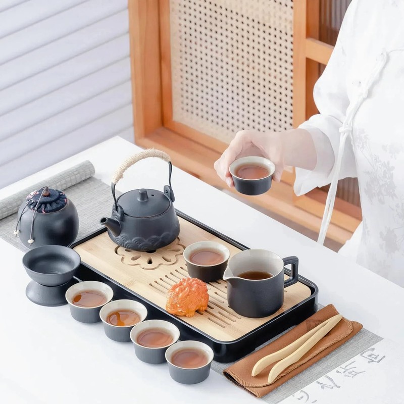 ICHAG Japanese & Chinese Tea Set, Adults' Portable Gongfu Tea