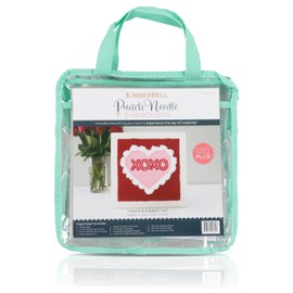 Kimberbell Punch Needle Kit - Hugs & Kisses – Complete Punch Needle Set with Tool, Monks Cloth, Yarn, Frame, Fabric & Reusable Project Bag | Beginner-Friendly DIY Needle Punching Craft