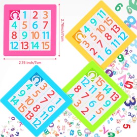8 Pieces The 15 Puzzle Plastic Slide Number Puzzle Brain Teaser IQ Game Party Toys