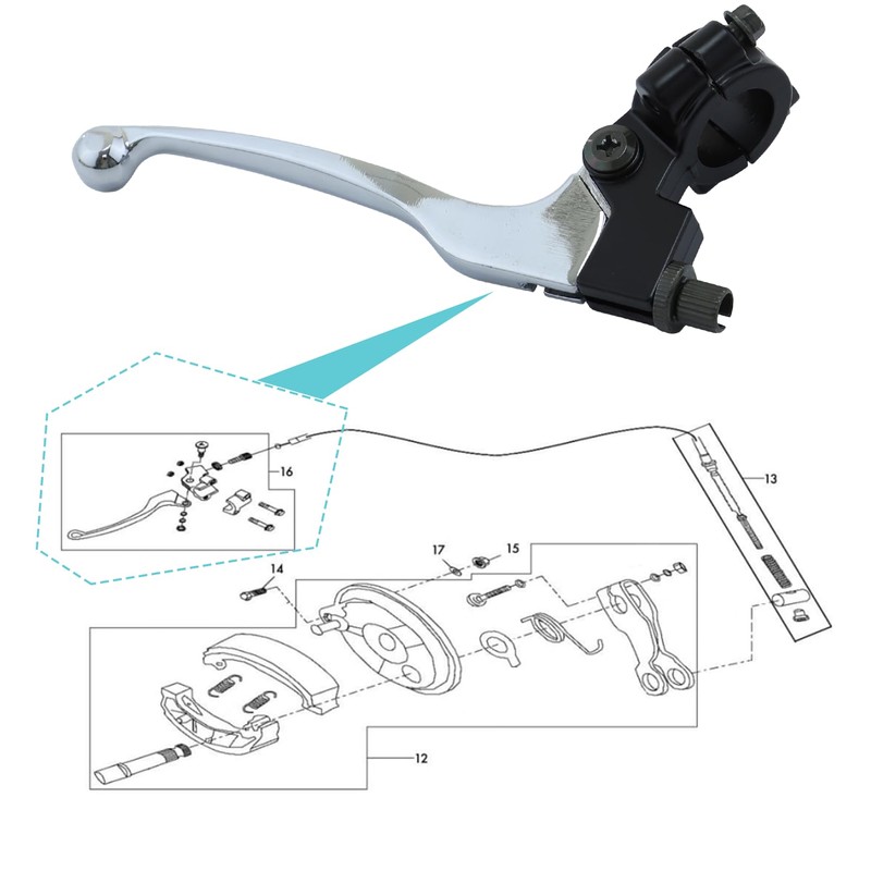 Atunee 22mm Left Brake Lever for Coleman CT200U CT200U-EX BT200X
