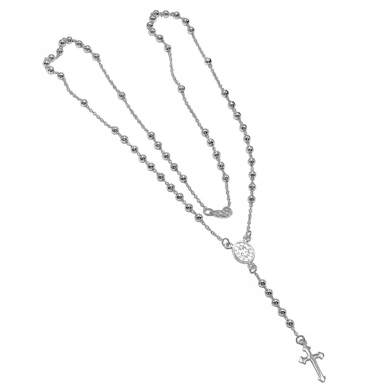 925 Solid Pure Sterling Silver Rosary Cross Virgin Mary Prayer