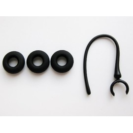 3 Small Round Eartips Earbuds and 1 Earhook Earloop Compatible with Jawbone ERA Shadowbox, Smokescreen, Midnight, and Silver Lining Headsets