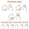30 Pcs Blank Rings - MaehSab Stainless Steel Adjustable Pad