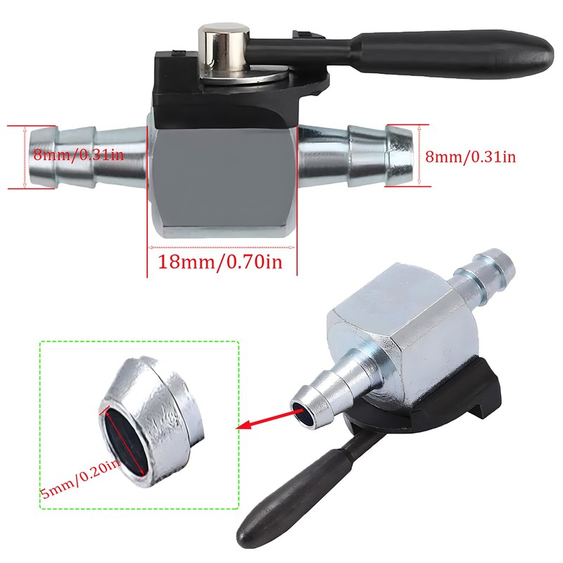 1/4" Heavy Duty Fuel Shut Off Valve with 60CM Fuel