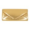 TrendsBlue Large PU Leather Textured Shine Envelope Flap Clutch Evening