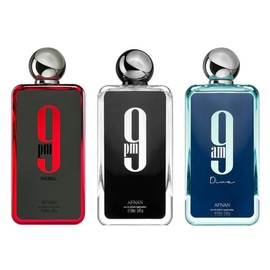Afnan 9am Dive + 9 PM + 9PM REBEL by Afnan perfumes | (Men) 3.4oz(100ml) - Fragrance Gift Bundle