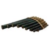Peruvian panpipes featuring leaf pattern