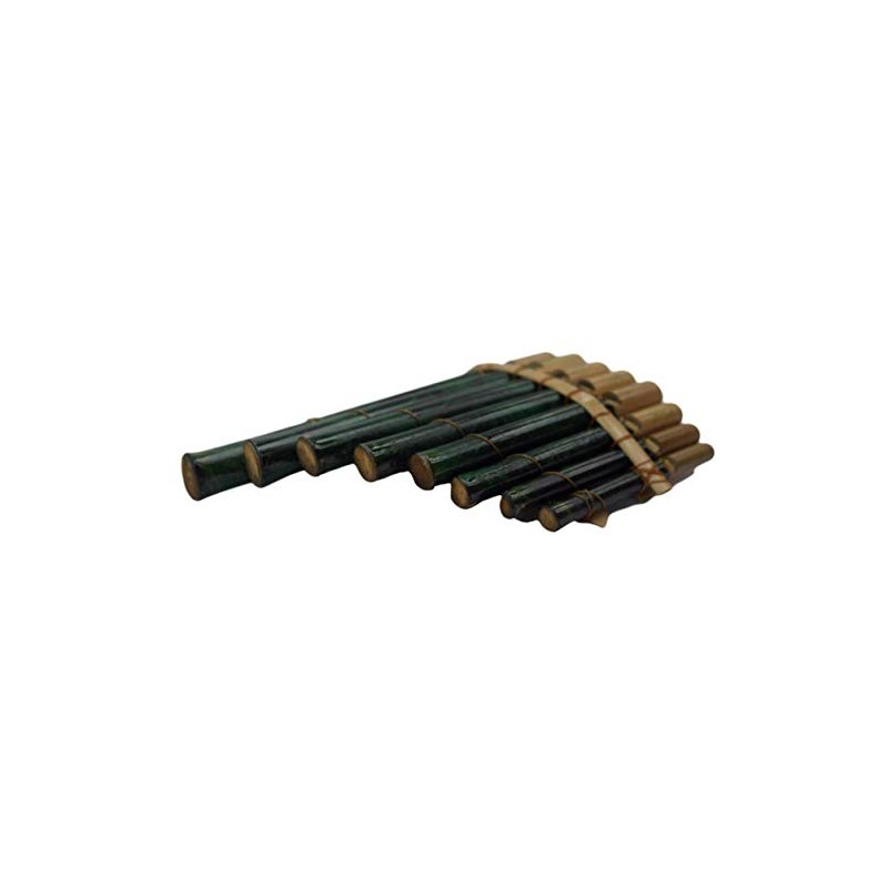 Peruvian panpipes featuring leaf pattern