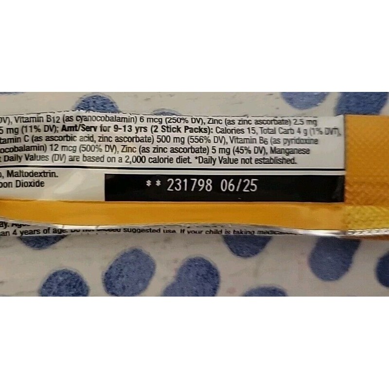 Emergen-C KIDS Crystals, On-The-Go Immune Support Supplement.11 . Exp 6/25