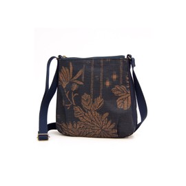[creareきき] Women's Shoulder Bag, Crossbody, Lightweight, Made in Japan, Japanese Clothing, Ink, Indigo, Persimmon Tannin Dyed, Kyoto Canvas, Crepe, Mother's Birthday Gift