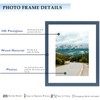 QOTIB 11x14 Picture Frame with 8x10 Mat Navy Blue, Display