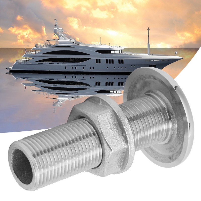 Thru Hull Fitting Connector Stainless Steel MJS022 Outlet Joint for