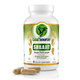 LEAFSOURCE LeafSource SHILAJIT 60 vcap - 70% Fulvic and 30% Humic Acid, Supports Healthy Bones and Naturally contains, Trace Minerals, Amino Acids and Vitamins, 3rd Party Tested (previously Humic-Fulvic Acid) MADE IN CANADA